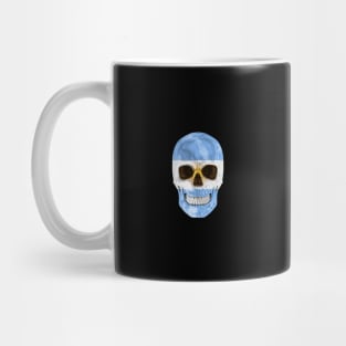 Argentina Flag Skull - Gift for Argentinian With Roots From Argentina Mug